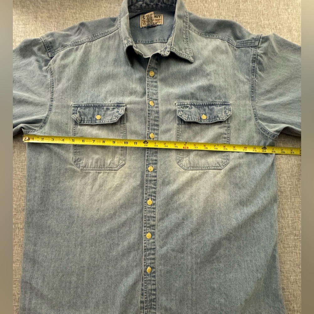 Old Navy Dungarees Blue Denim Shirt - Picture 9 of 12